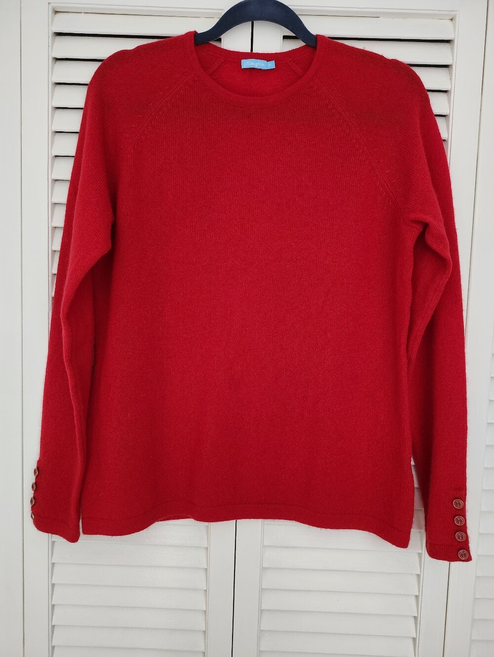 J. McLaughtin Women's Red Crewneck Sweater 100% Cashmere New No Tag